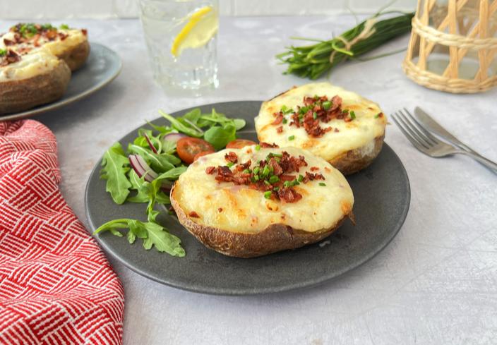 Patatas rellenas en freidora de aire