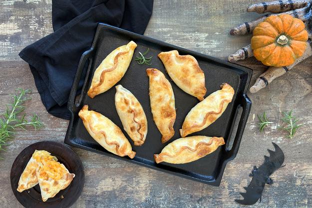 Empanadas de calabaza, cebolla y queso