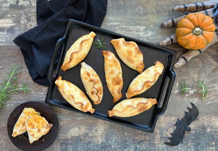 Empanadas de calabaza, cebolla y queso