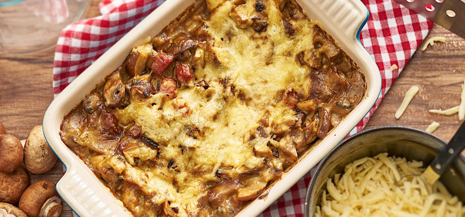 Feine Pilz-Lasagne mit Speck Rezept | maggi.de