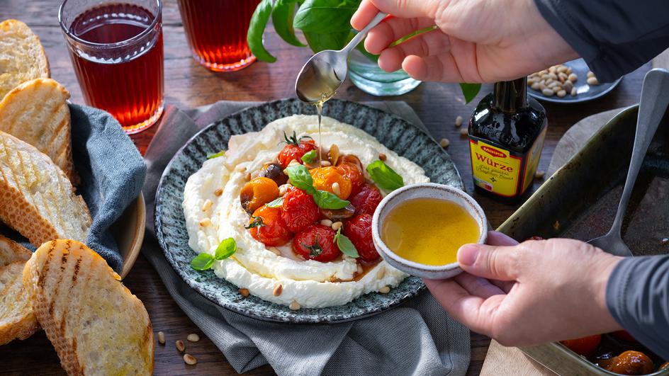 Whipped Feta mit Würze-Tomaten