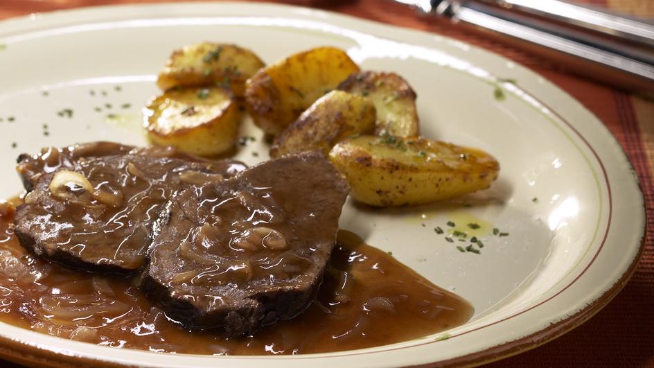 Pikanter Zwiebelbraten