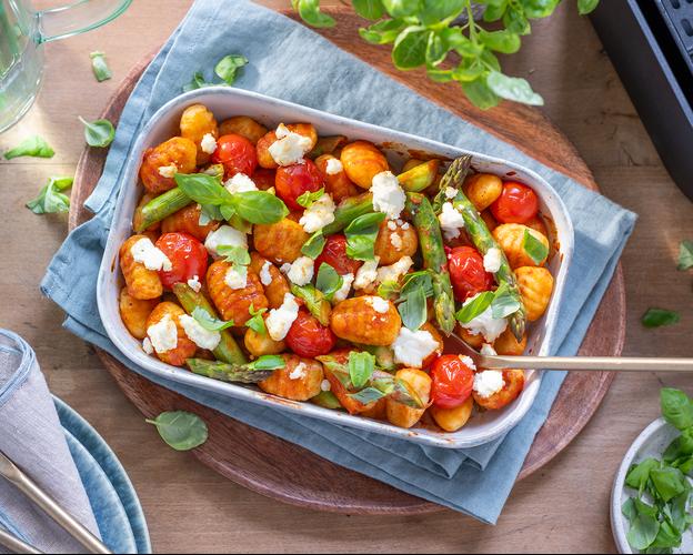 Gnocchi mit Spargel im Airfryer