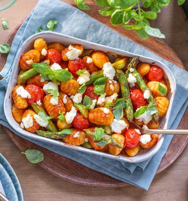 Gnocchi mit Spargel im Airfryer