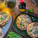 Champignon-Pizza Brötchen im Airfryer