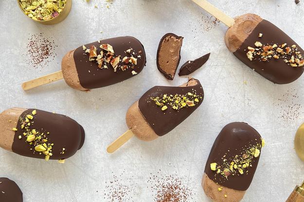 Polos de doble chocolate