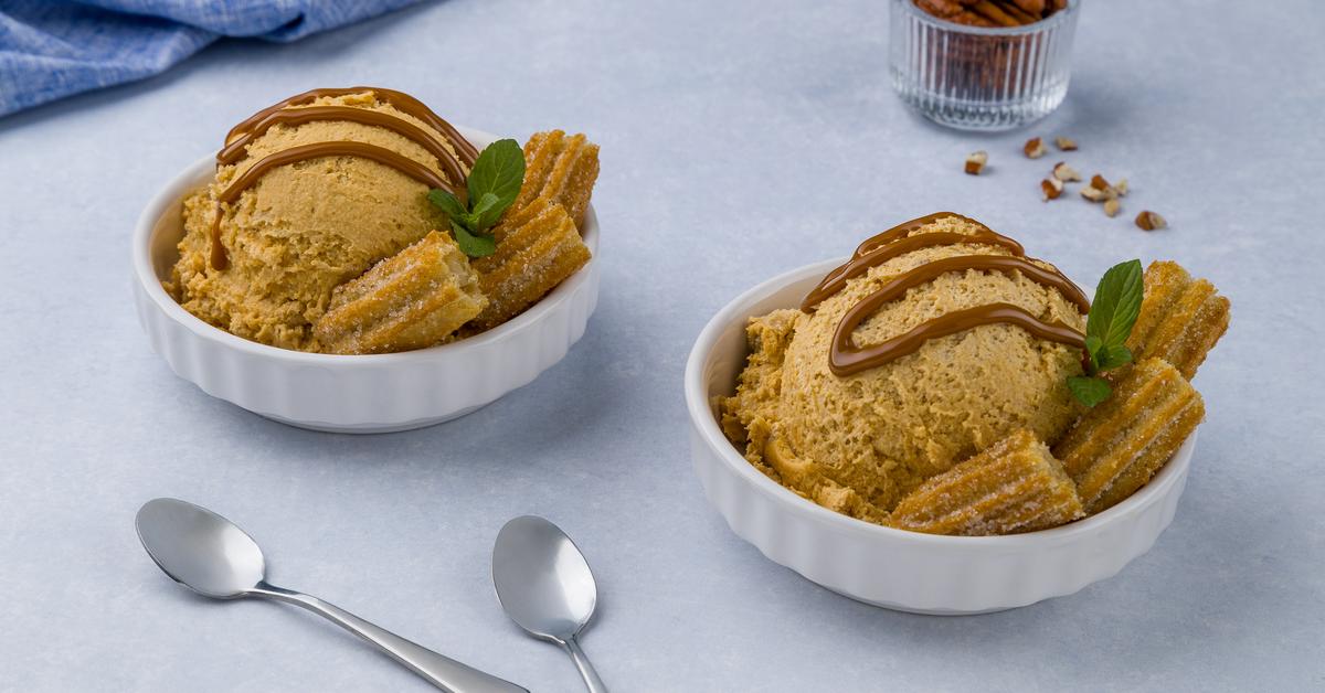 Helado de Dulce de Leche con Churros