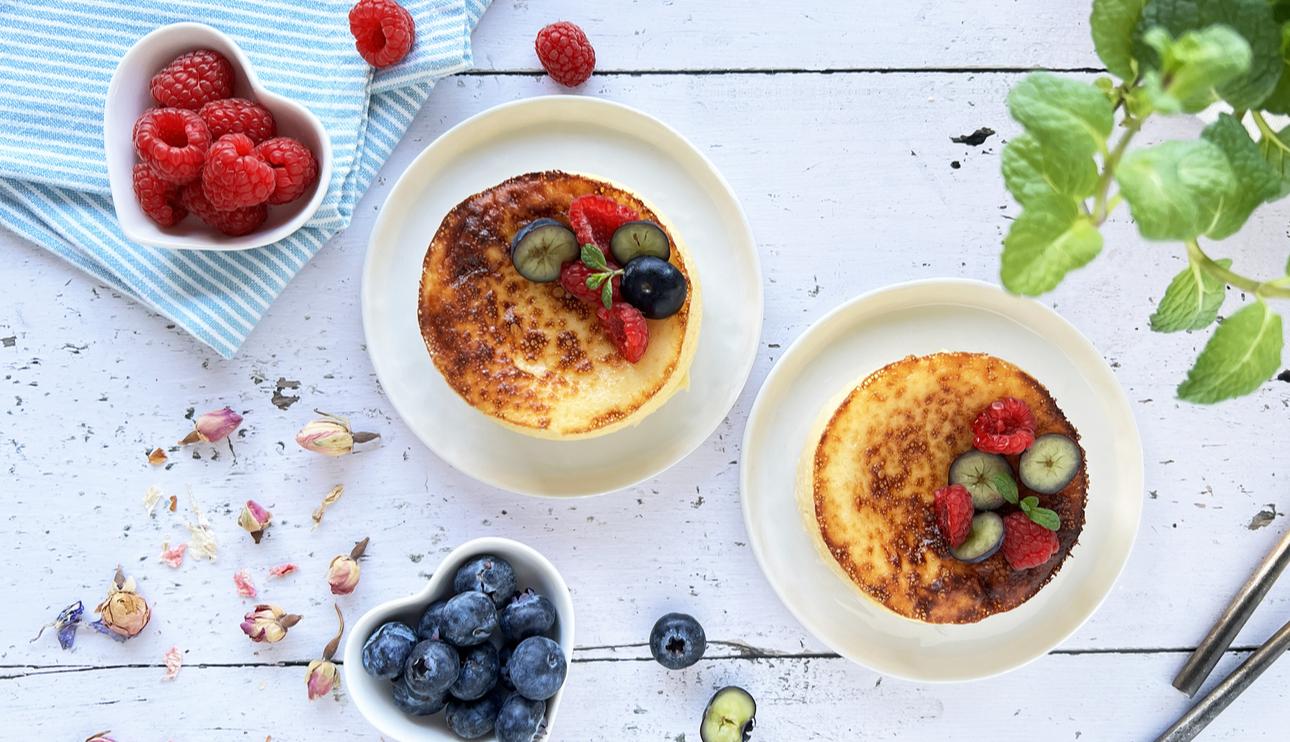 Mini cheesecakes en freidora de aire