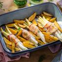 Gratinierter Spargel mit Zitronenkartoffeln
