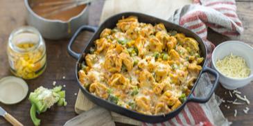 Tortelloniauflauf mit Hollandaise