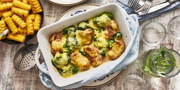Gratiniertes Schweinefilet  mit Brokkoli