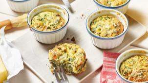 Herzhafte Muffins mit Spinat und Hollandaise