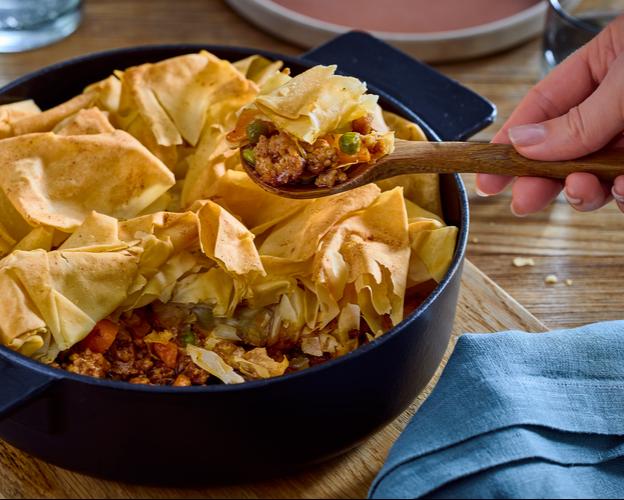 Gemüse-Hack-Auflauf mit Filoteig