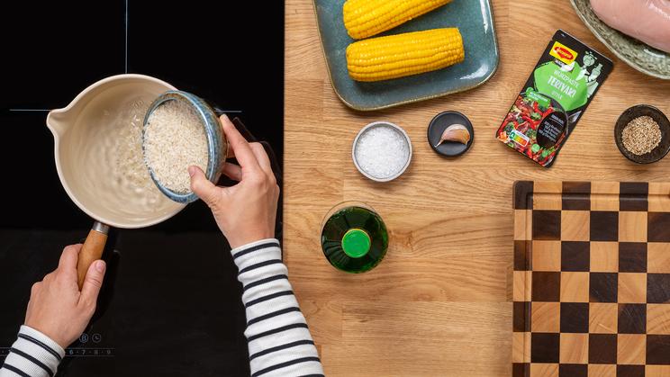 Chicken-Teriyaki mit Mais