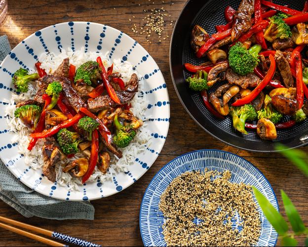 Teriyaki-Rindfleisch mit Gemüse