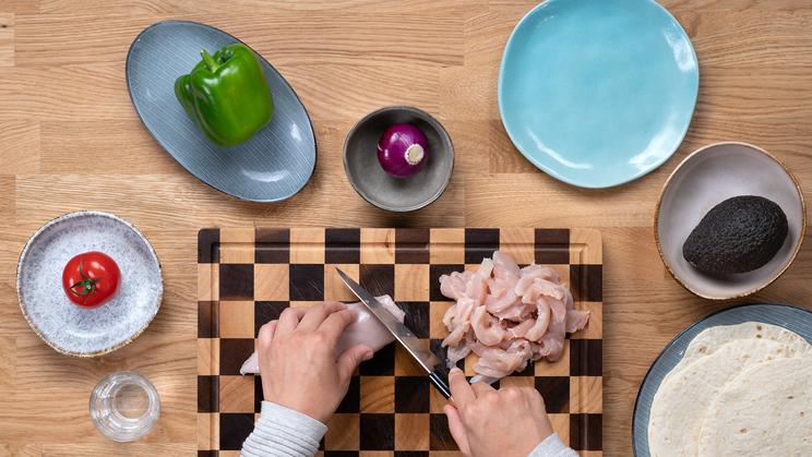 Avocado Hähnchen Fajitas