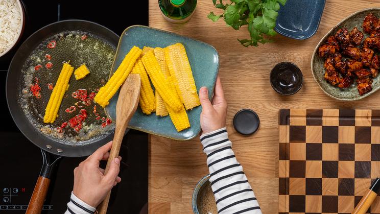 Chicken-Teriyaki mit Mais