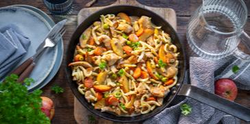 Pfeffer-Rahm-Geschnetzeltes mit Spätzle