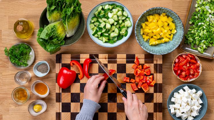 Paprika-Romana-Salat
