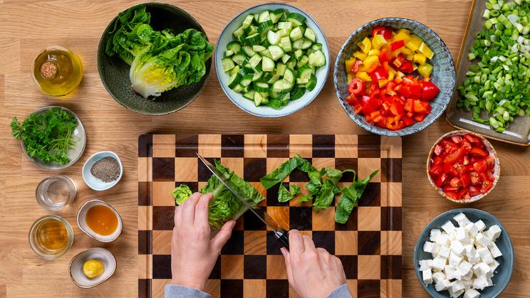 Paprika-Romana-Salat
