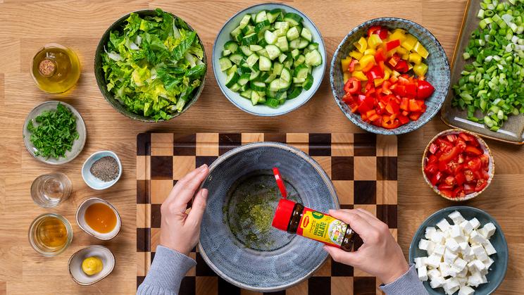 Paprika-Romana-Salat