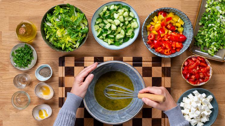 Paprika-Romana-Salat