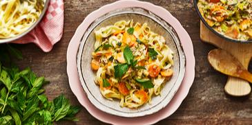 Gemüsetopf mit Ziegenfrischkäse