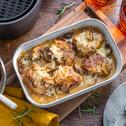 Gratinierte Schweinemedaillons im Airfryer