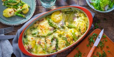 Spargel-Kartoffel-Auflauf
