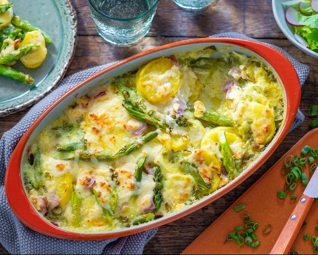 Spargel-Kartoffel-Auflauf