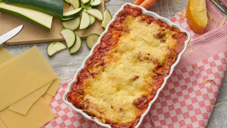 Lasagne mit Möhren und Zucchini