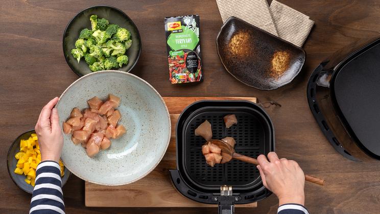 Chicken-Teriyaki in der Heißluftfritteuse