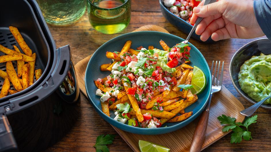 Loaded Fries aus dem Airfryer