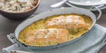 Lachs-Sahne-Gratin