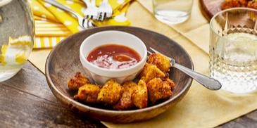 Chicken Nuggets mit Aprikosen-Salsa-Dip