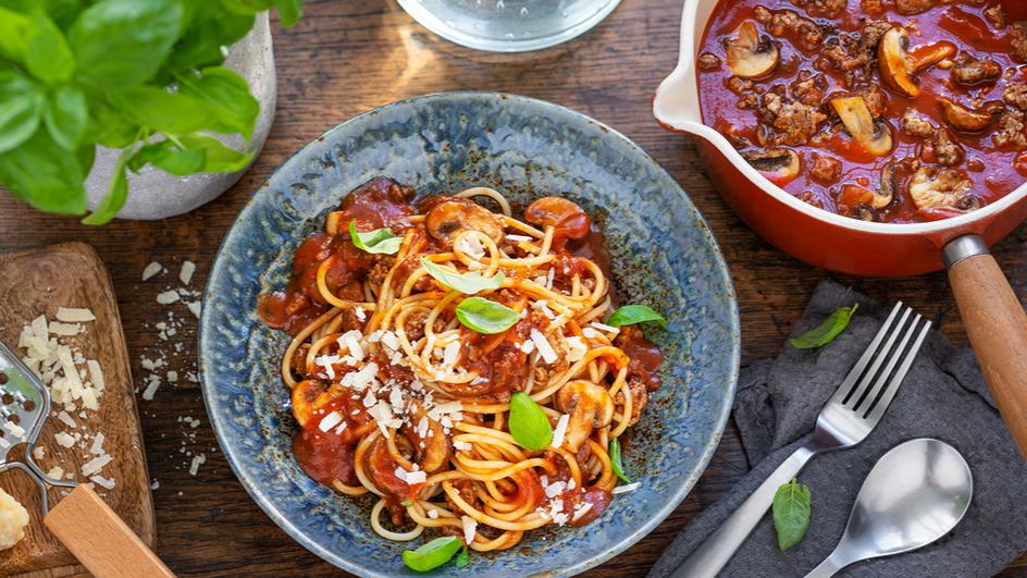 Bolognese mit Champignons