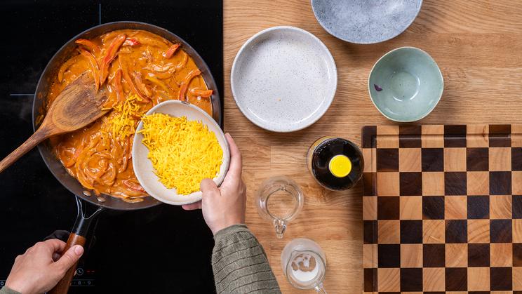 Cremige Fajita Pasta mit Avocado