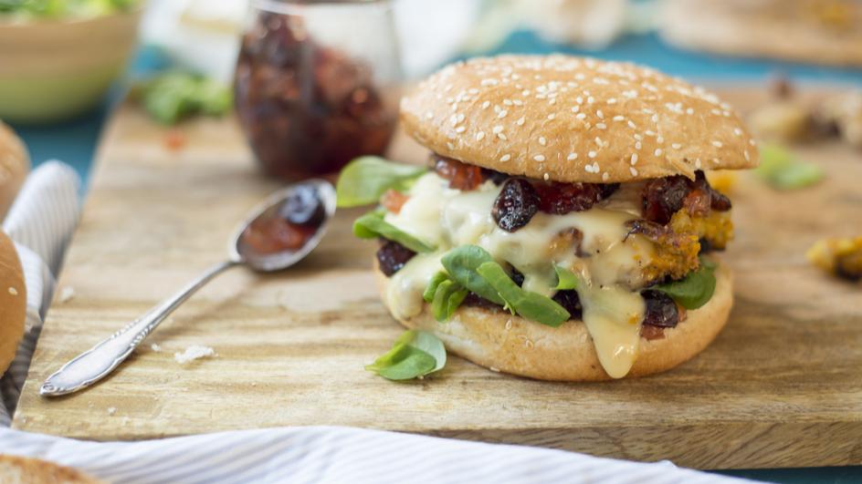 Winterburger mit Kürbis-Patty