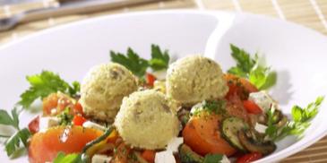 Hirsekugeln auf Ratatouille