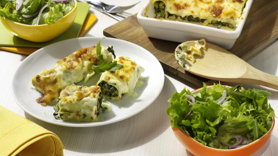 Gratinierte Cannelloni "verde"