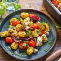 Gnocchi mit Gemüse und Feta in der Heißluftfritteuse