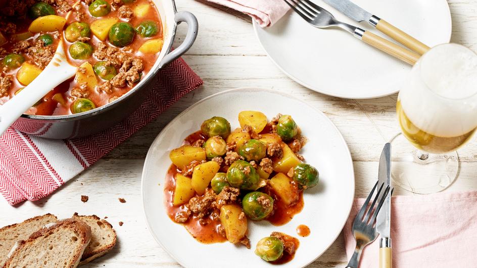 Rosenkohltopf mit Hackfleisch