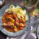 Gulasch mit grünem Pfeffer