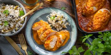 Paprika-Sahne-Hähnchen aus dem Ofen