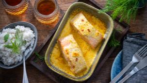 Lachs-Sahne-Gratin
