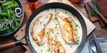 Köstliches Rezept mit Putenschnitzel in Rahmsauce