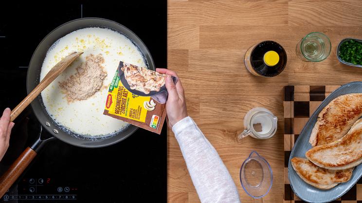 Köstliches Rezept mit Putenschnitzel in Rahmsauce