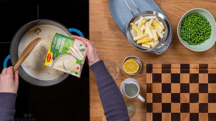 Hühner-Frikassee mit Spargel