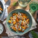 Knuspriger Kartoffelsalat im Airfryer mit Tzatziki