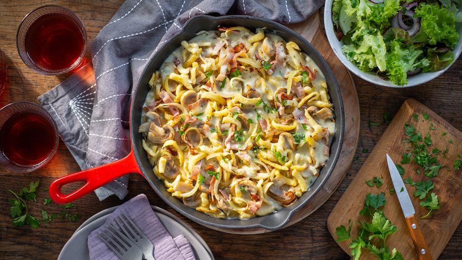 Rustikale Spätzle-Pfanne